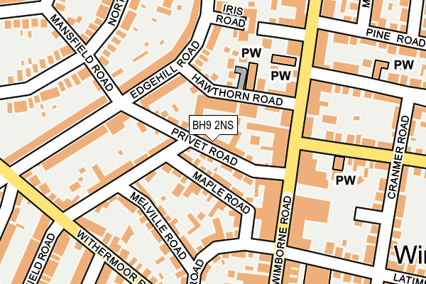 BH9 2NS map - OS OpenMap – Local (Ordnance Survey)