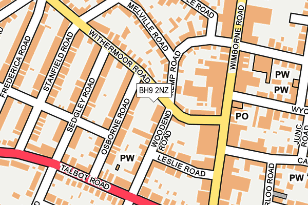 BH9 2NZ map - OS OpenMap – Local (Ordnance Survey)