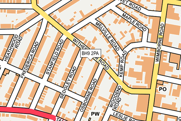 BH9 2PA map - OS OpenMap – Local (Ordnance Survey)