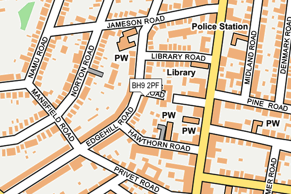 BH9 2PF map - OS OpenMap – Local (Ordnance Survey)