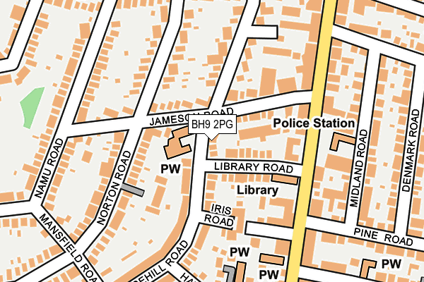 BH9 2PG map - OS OpenMap – Local (Ordnance Survey)