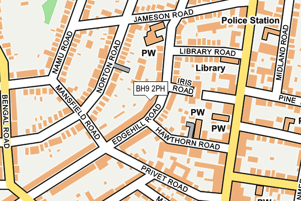 BH9 2PH map - OS OpenMap – Local (Ordnance Survey)