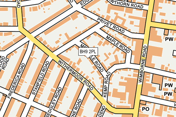 BH9 2PL map - OS OpenMap – Local (Ordnance Survey)