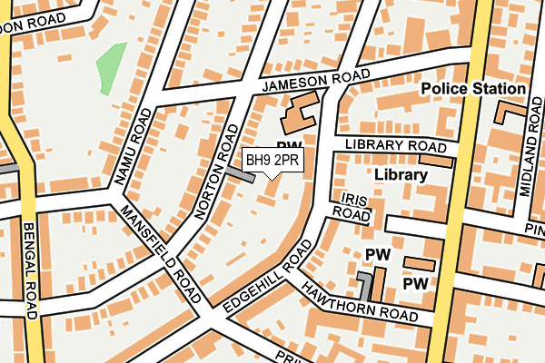 BH9 2PR map - OS OpenMap – Local (Ordnance Survey)