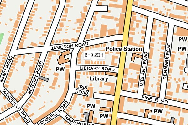 BH9 2QH map - OS OpenMap – Local (Ordnance Survey)