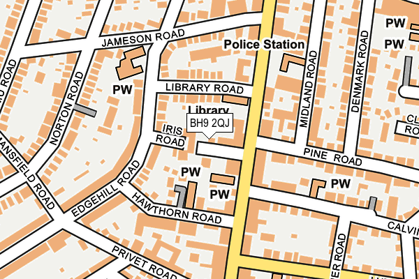 BH9 2QJ map - OS OpenMap – Local (Ordnance Survey)