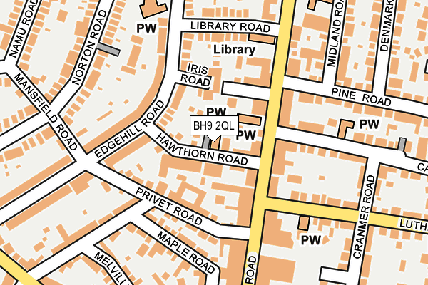 BH9 2QL map - OS OpenMap – Local (Ordnance Survey)