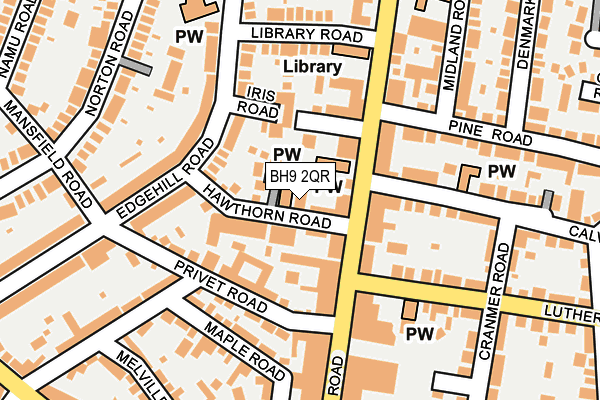 BH9 2QR map - OS OpenMap – Local (Ordnance Survey)