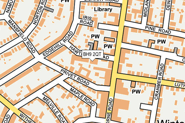 BH9 2QT map - OS OpenMap – Local (Ordnance Survey)