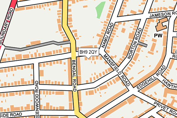 BH9 2QY map - OS OpenMap – Local (Ordnance Survey)
