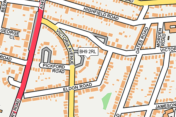 BH9 2RL map - OS OpenMap – Local (Ordnance Survey)
