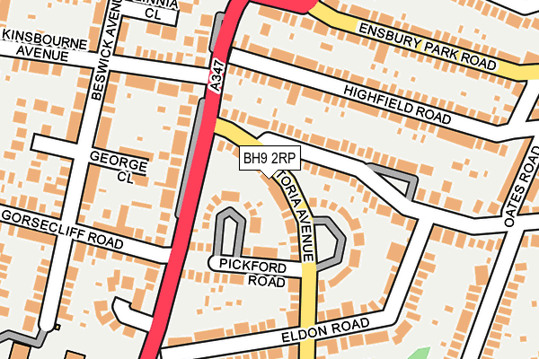 BH9 2RP map - OS OpenMap – Local (Ordnance Survey)