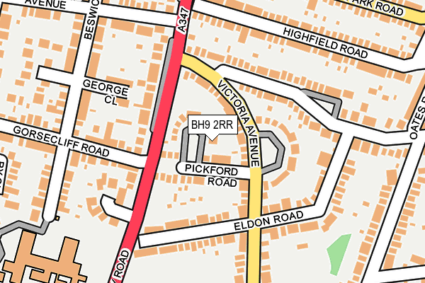 BH9 2RR map - OS OpenMap – Local (Ordnance Survey)