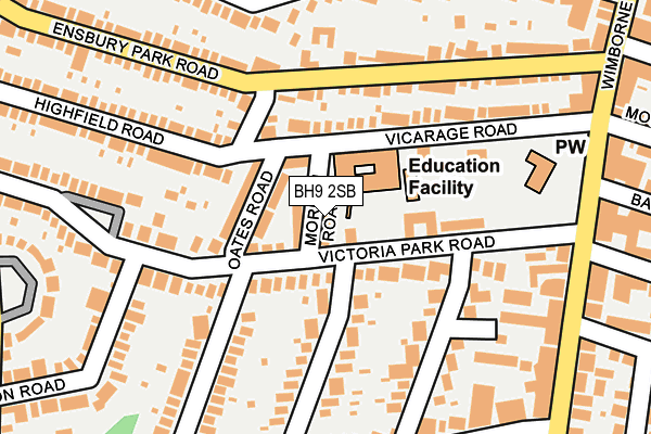 BH9 2SB map - OS OpenMap – Local (Ordnance Survey)