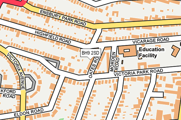 BH9 2SD map - OS OpenMap – Local (Ordnance Survey)