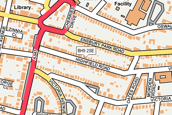 BH9 2SE map - OS OpenMap – Local (Ordnance Survey)