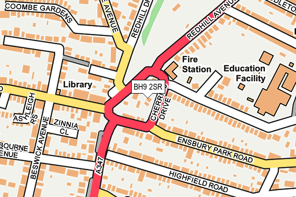 BH9 2SR map - OS OpenMap – Local (Ordnance Survey)