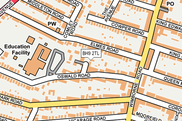 BH9 2TL map - OS OpenMap – Local (Ordnance Survey)