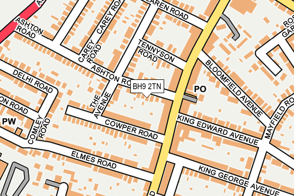 BH9 2TN map - OS OpenMap – Local (Ordnance Survey)
