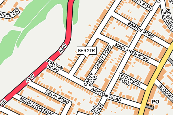 BH9 2TR map - OS OpenMap – Local (Ordnance Survey)
