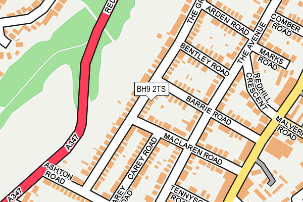 BH9 2TS map - OS OpenMap – Local (Ordnance Survey)