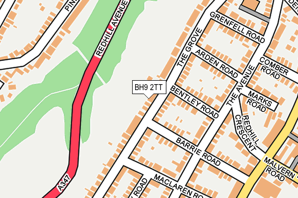 BH9 2TT map - OS OpenMap – Local (Ordnance Survey)