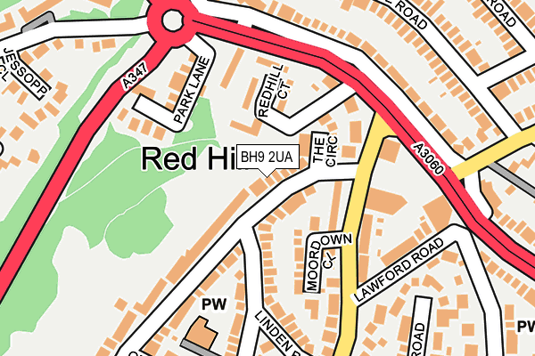 BH9 2UA map - OS OpenMap – Local (Ordnance Survey)