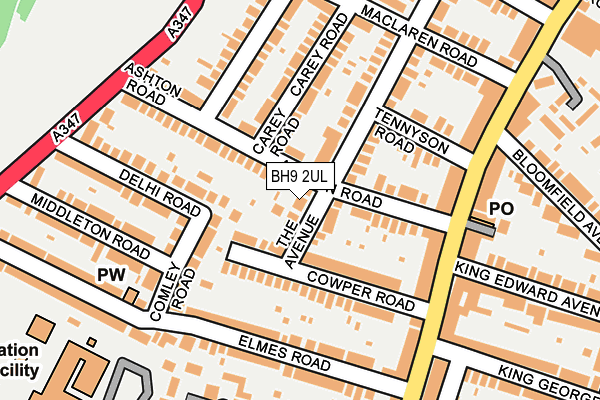 BH9 2UL map - OS OpenMap – Local (Ordnance Survey)