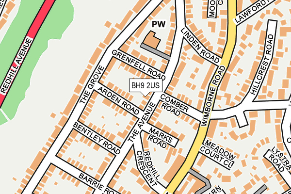 BH9 2US map - OS OpenMap – Local (Ordnance Survey)