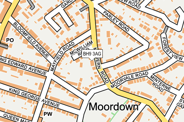 BH9 3AG map - OS OpenMap – Local (Ordnance Survey)