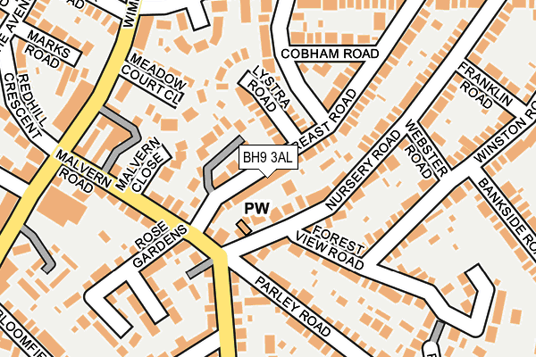 BH9 3AL map - OS OpenMap – Local (Ordnance Survey)