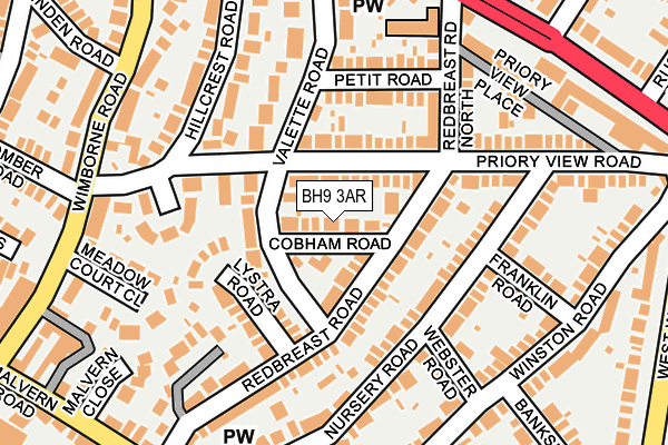 BH9 3AR map - OS OpenMap – Local (Ordnance Survey)