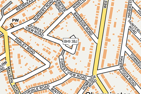 BH9 3BJ map - OS OpenMap – Local (Ordnance Survey)