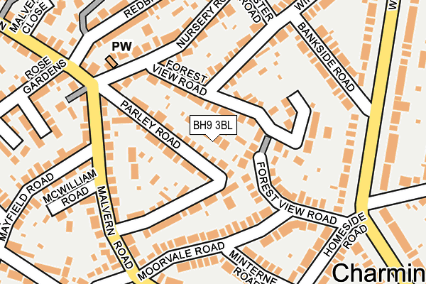 BH9 3BL map - OS OpenMap – Local (Ordnance Survey)