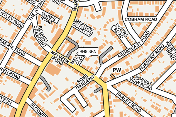 BH9 3BN map - OS OpenMap – Local (Ordnance Survey)