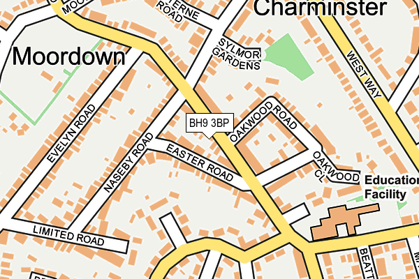 BH9 3BP map - OS OpenMap – Local (Ordnance Survey)