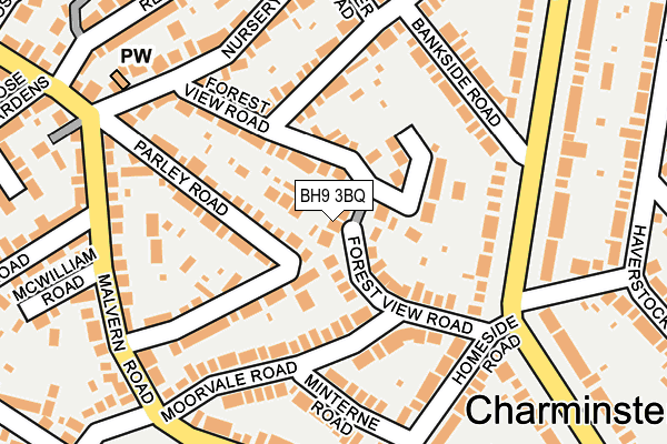 BH9 3BQ map - OS OpenMap – Local (Ordnance Survey)