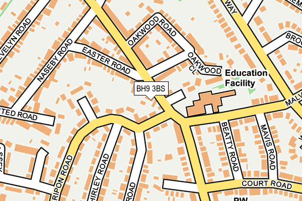 BH9 3BS map - OS OpenMap – Local (Ordnance Survey)