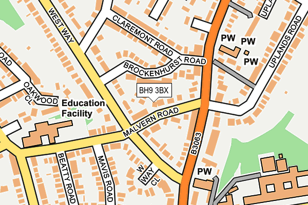 Map of 34 PORTARLINGTON ROAD MANAGEMENT LIMITED at local scale