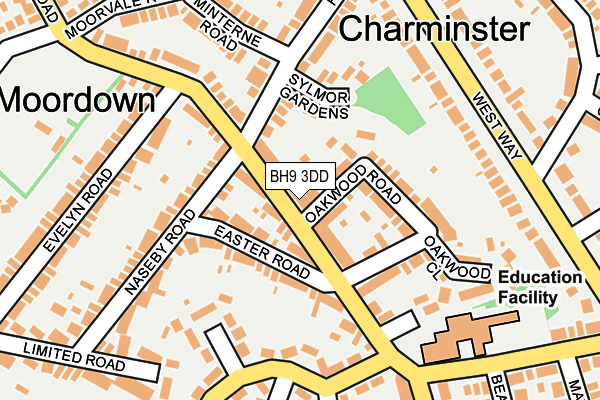 BH9 3DD map - OS OpenMap – Local (Ordnance Survey)