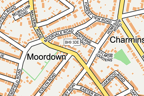 BH9 3DE map - OS OpenMap – Local (Ordnance Survey)