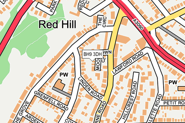 BH9 3DH map - OS OpenMap – Local (Ordnance Survey)