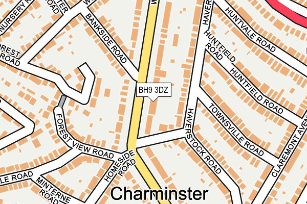 BH9 3DZ map - OS OpenMap – Local (Ordnance Survey)