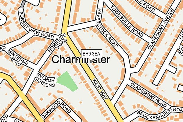 BH9 3EA map - OS OpenMap – Local (Ordnance Survey)