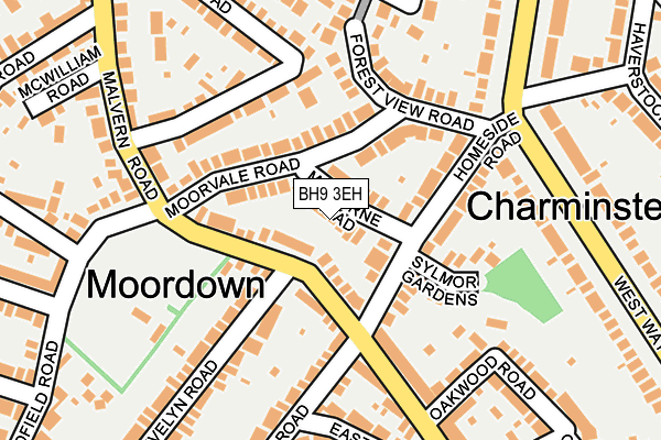 BH9 3EH map - OS OpenMap – Local (Ordnance Survey)