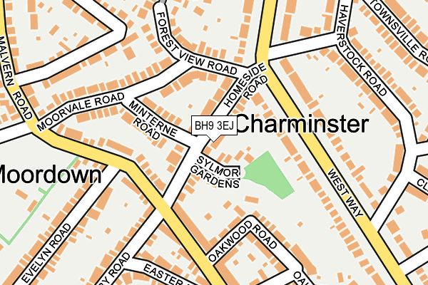 BH9 3EJ map - OS OpenMap – Local (Ordnance Survey)