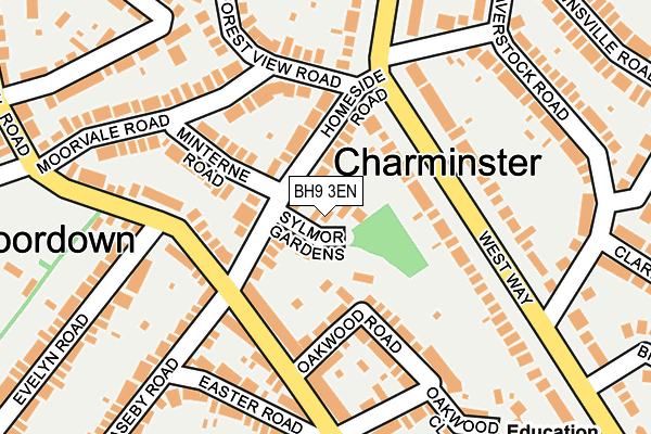 BH9 3EN map - OS OpenMap – Local (Ordnance Survey)