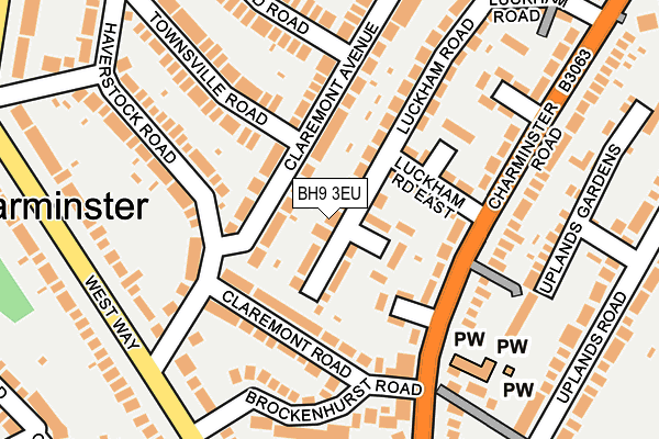 BH9 3EU map - OS OpenMap – Local (Ordnance Survey)