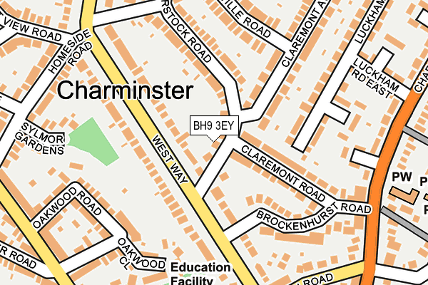 BH9 3EY map - OS OpenMap – Local (Ordnance Survey)