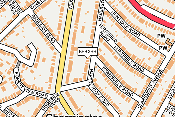 BH9 3HH map - OS OpenMap – Local (Ordnance Survey)